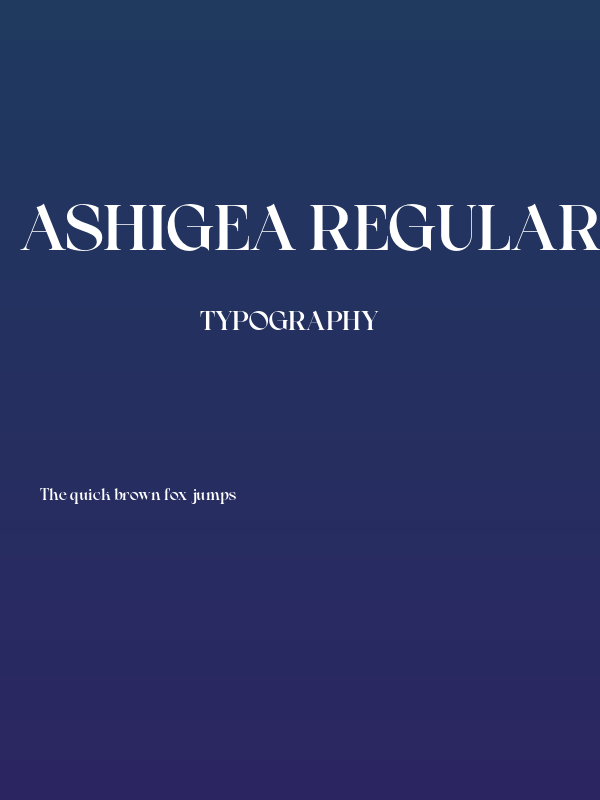 Ashigea Regular Poster