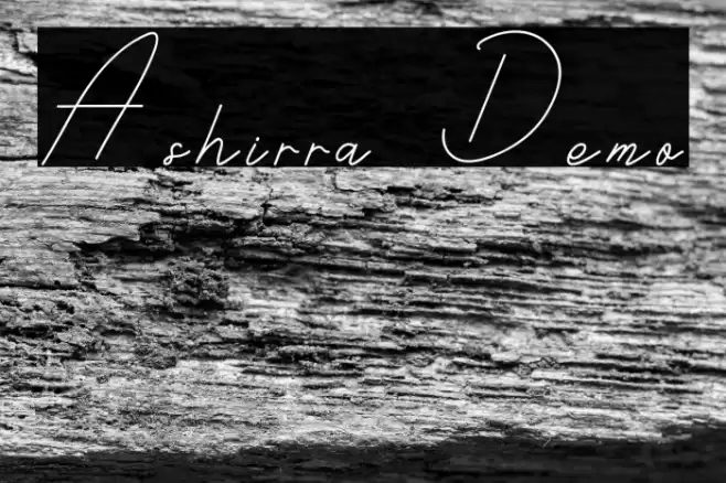 Ashirra Demo Font examples