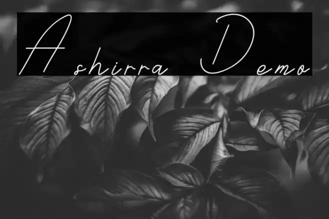Ashirra Demo Font examples