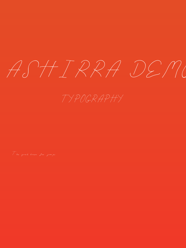Ashirra Demo Poster