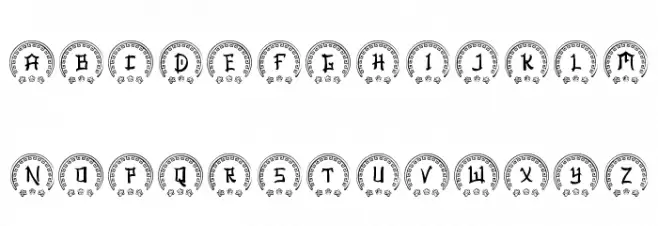Ashito Chinese Monogram Regular Font LOWERCASE