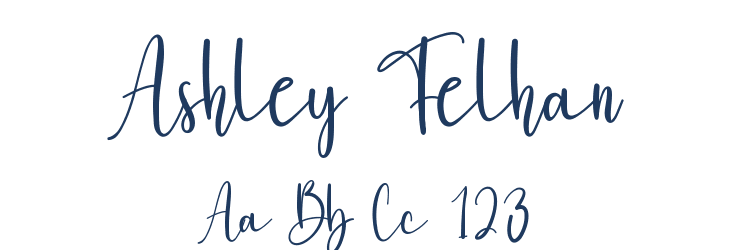 Ashley Felhan Font Preview