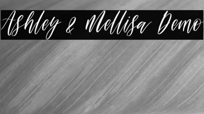 Ashley & Mellisa Demo Schriftart examples