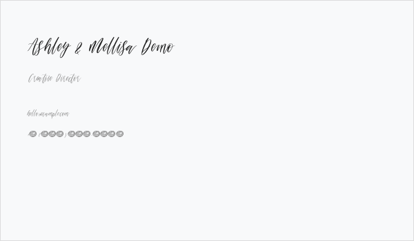 Ashley & Mellisa Demo Business Card