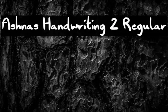 Ashnas Handwriting 2 Regular Font examples