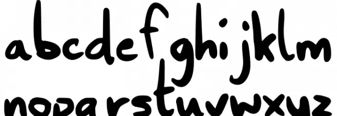 Ashnas Handwriting 2 Regular Schriftart Kleinbuchstaben