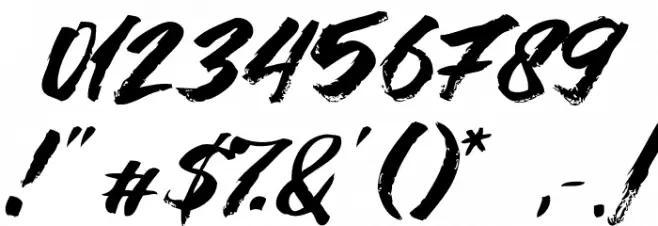 Asia Tiger Font OTHER CHARS