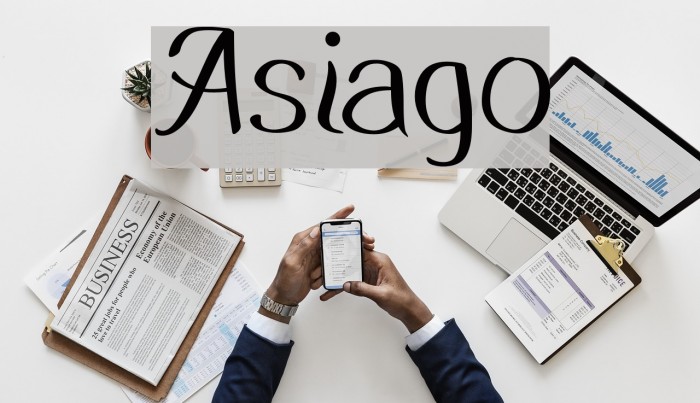 Asiago Font examples