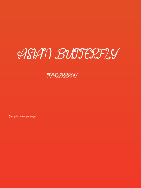 Asian Butterfly Poster