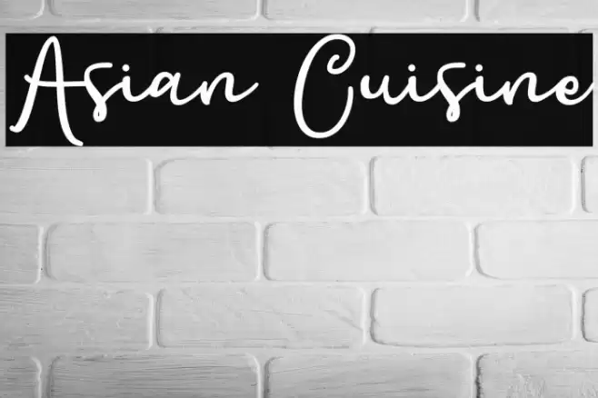 Asian Cuisine Font examples
