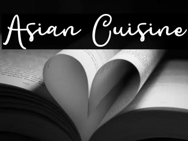Asian Cuisine Font examples