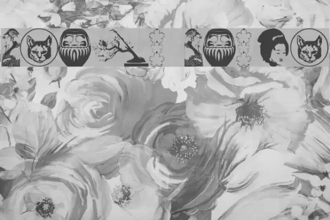 Asian Dings Font examples