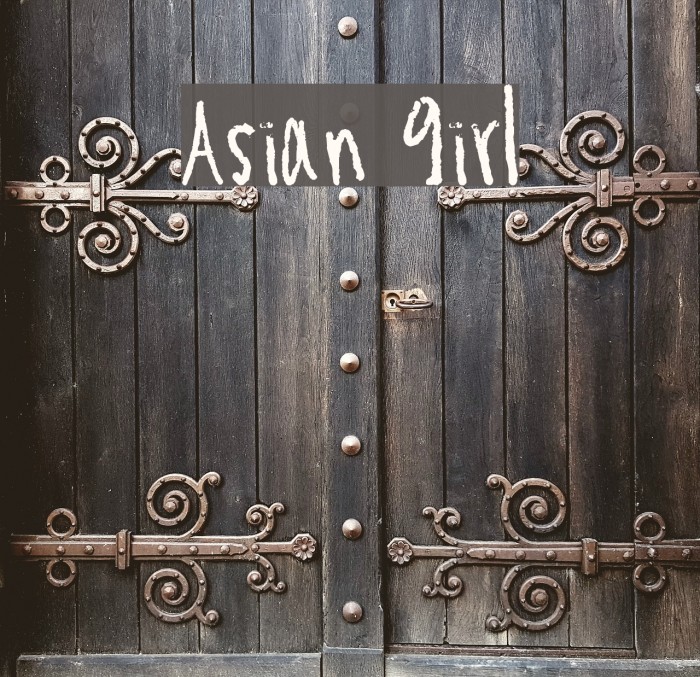 Asian Girl Font examples