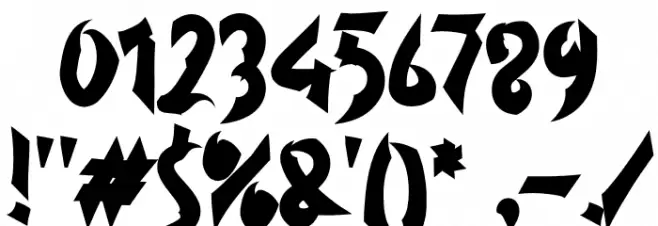 Asian Ninja Font OTHER CHARS