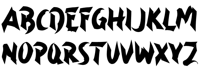 Asian Ninja Font LOWERCASE