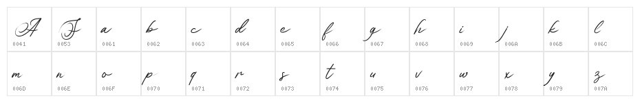Asian Skyline DEMO Regular Character Map