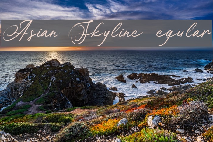 Asian Skyline DEMO Regular Font examples