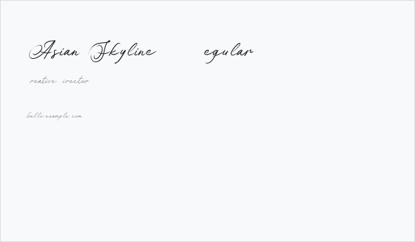 Asian Skyline DEMO Regular Business Card