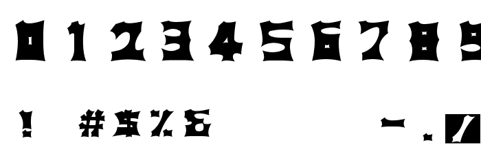 AsianWallpainting Font OTHER CHARS
