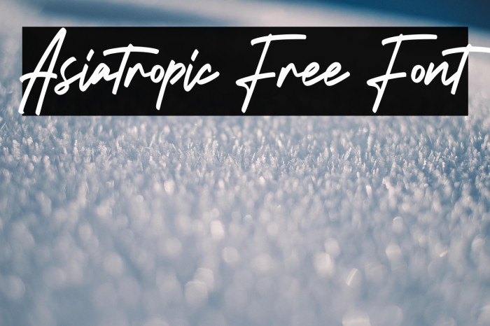 Asiatropic Free Font Example 2