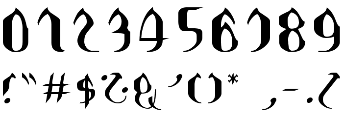 Asie Normal Font OTHER CHARS