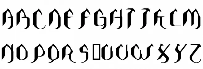 Asie Normal Font Litere mari