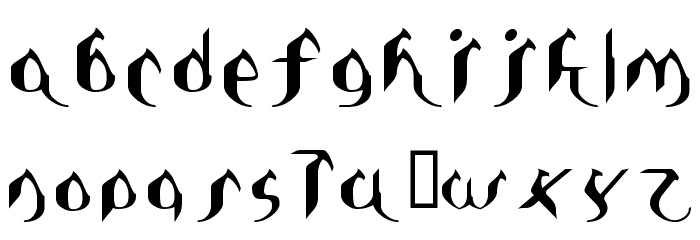 Asie Normal Font LOWERCASE