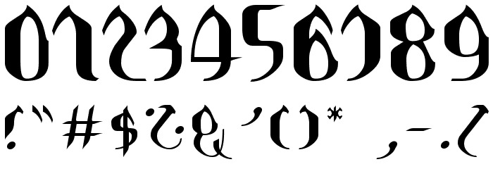 Asie Font OTHER CHARS