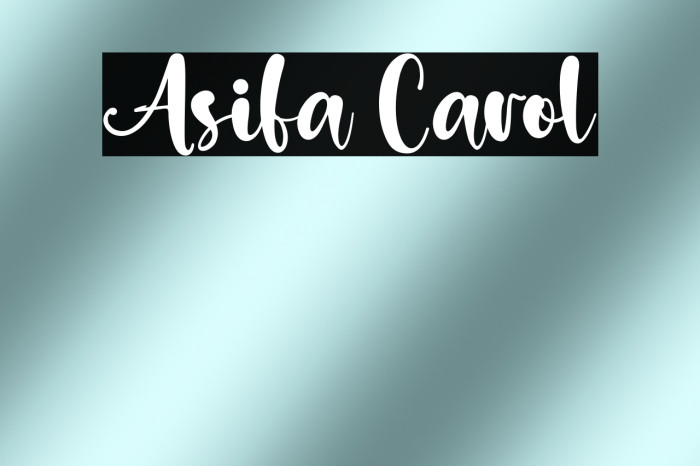Asifa Carol Example 1