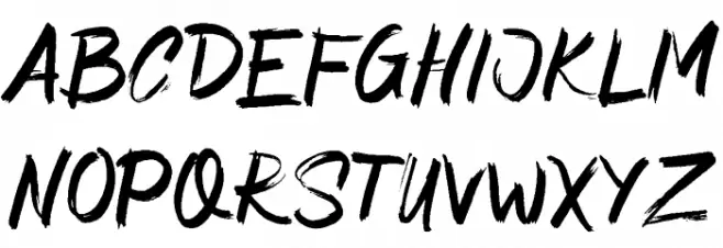 Asimone Brush Font Litere mari