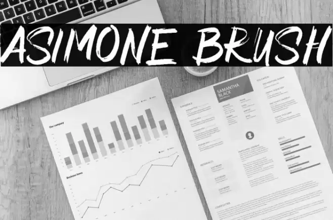 Asimone Brush Font examples