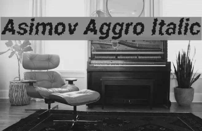 Asimov Aggro Italic Caratteri examples