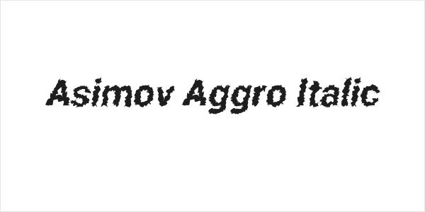 Asimov Aggro Italic Logo