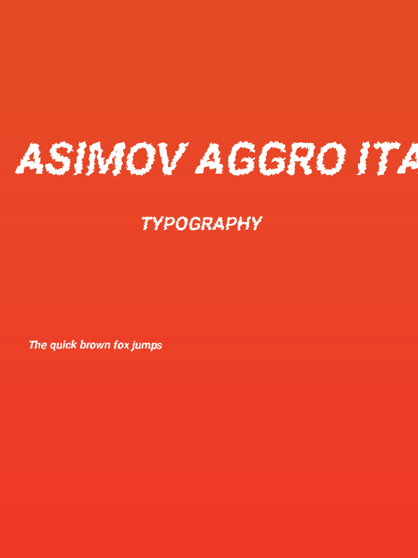 Asimov Aggro Italic Poster