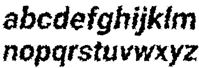 Asimov Aggro Italic Font LOWERCASE