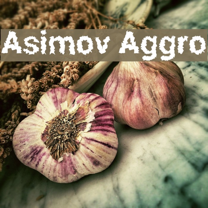 Asimov Aggro Font examples