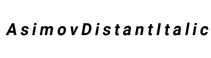 Asimov Distant Italic Font