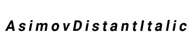 Asimov Distant Italic 