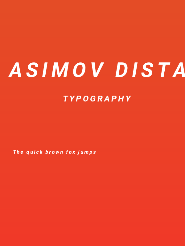Asimov Distant Italic Poster