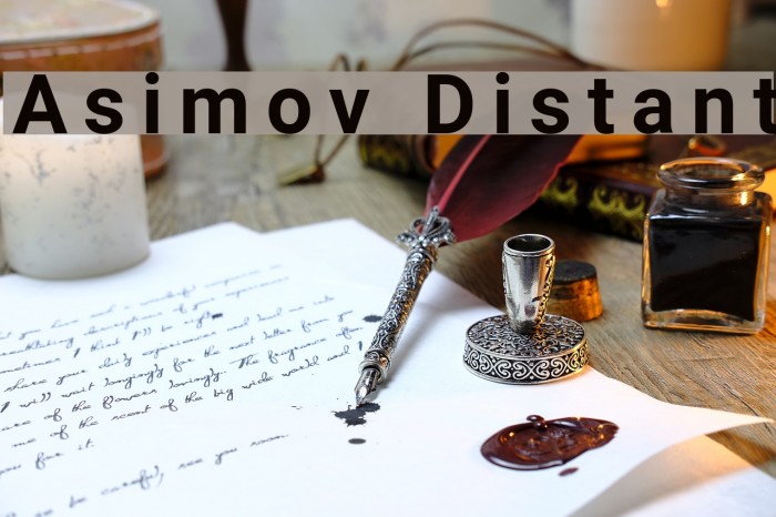 Asimov Distant Font examples