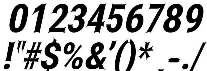 Asimov Edge ExtremeItalic Font OTHER CHARS