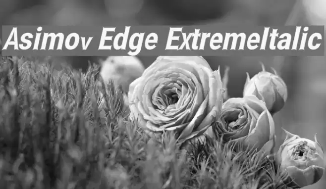 Asimov Edge ExtremeItalic Schriftart examples