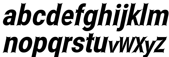 Asimov Edge ExtremeItalic Font LOWERCASE