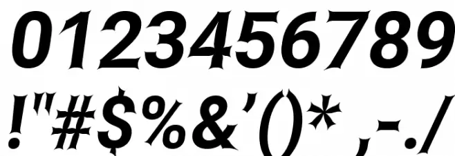 Asimov Edge Italic Font OTHER CHARS