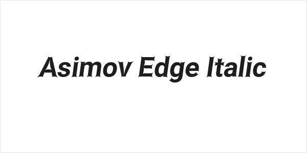 Asimov Edge Italic Logo