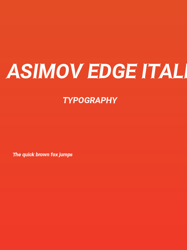 Asimov Edge Italic Poster
