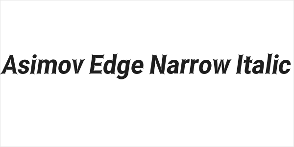 Asimov Edge Narrow Italic Logo