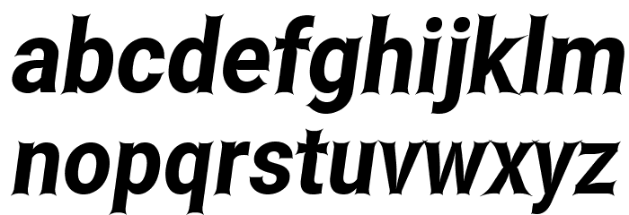 Asimov Edge Narrow Italic Font LOWERCASE