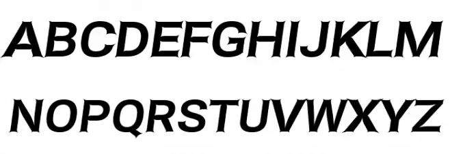 Asimov Edge Wide Italic Шрифта ВЕРХНИЙ