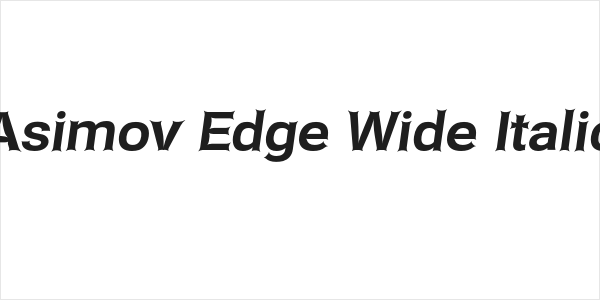 Asimov Edge Wide Italic Logo